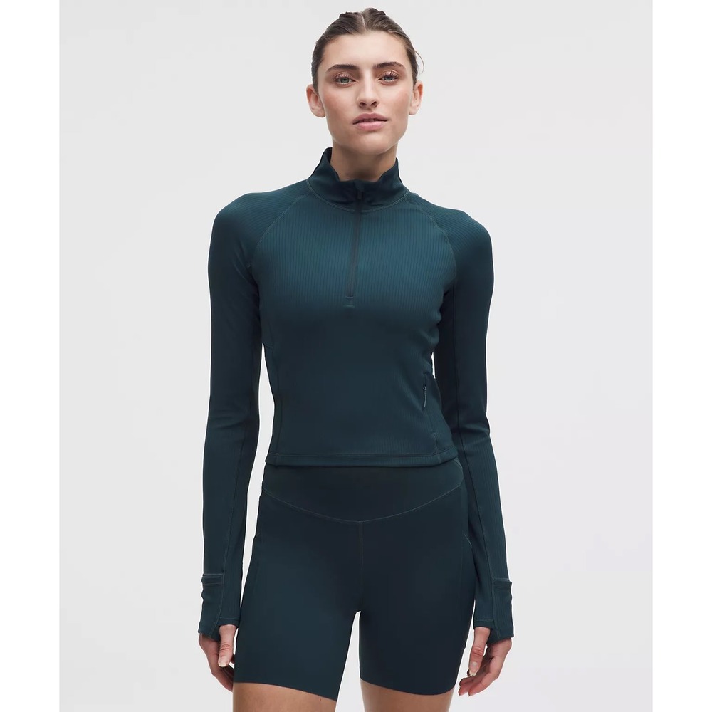 Lululemon It's Rulu Ribbed Cropped Half Zip / Size XXS / NWT /‎ MSRP $98